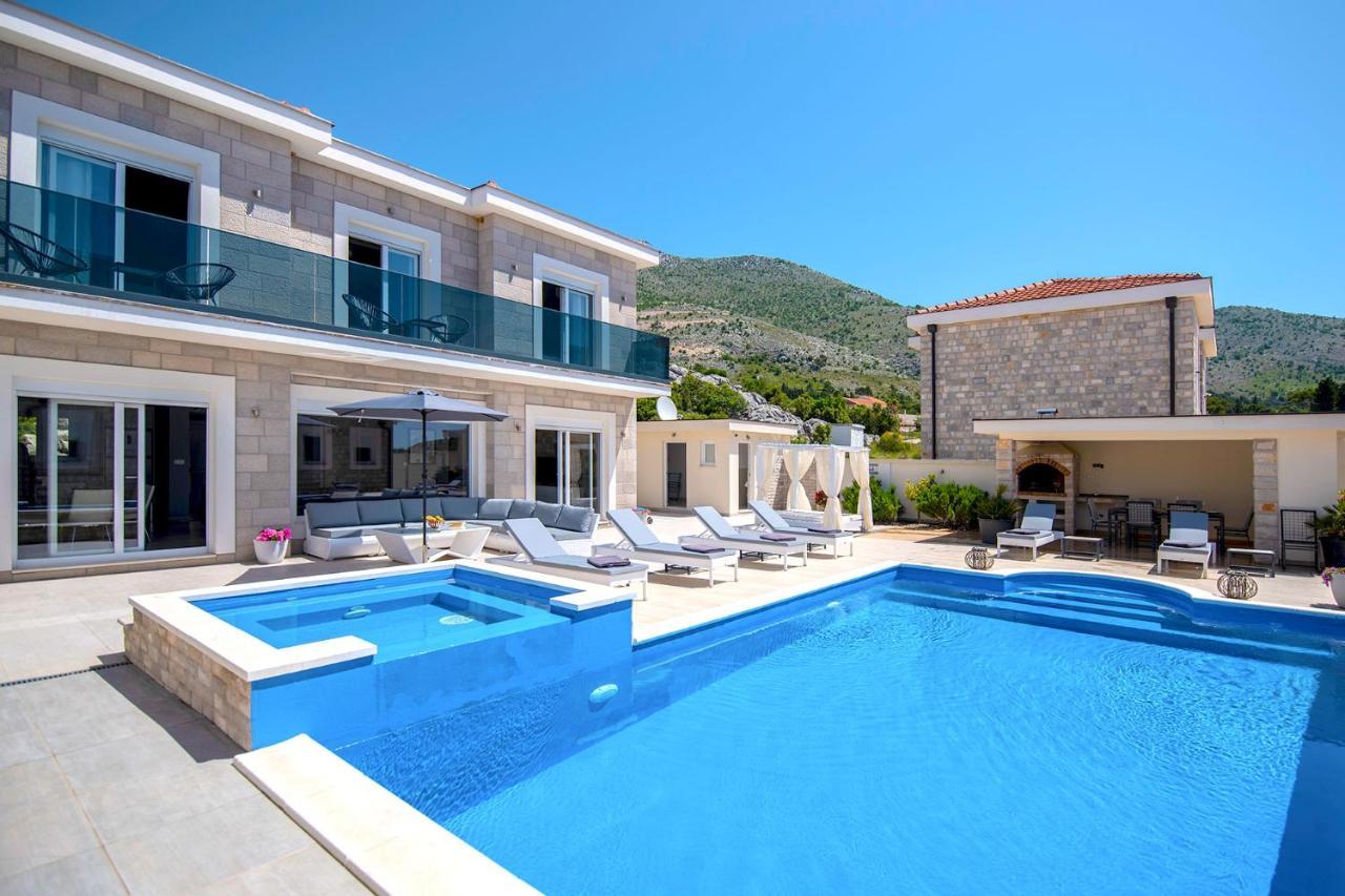 Luxury Villa Miriam With Private Pool And Jet Pool Near Dubrovnik Ivanica Ngoại thất bức ảnh